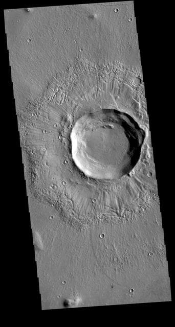 NASA image: Grooved Crater