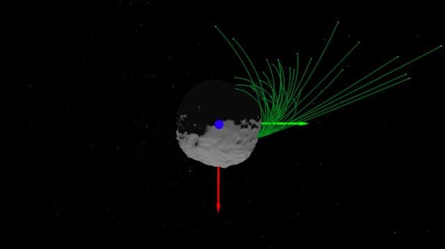 NASA image: Bennu Particles