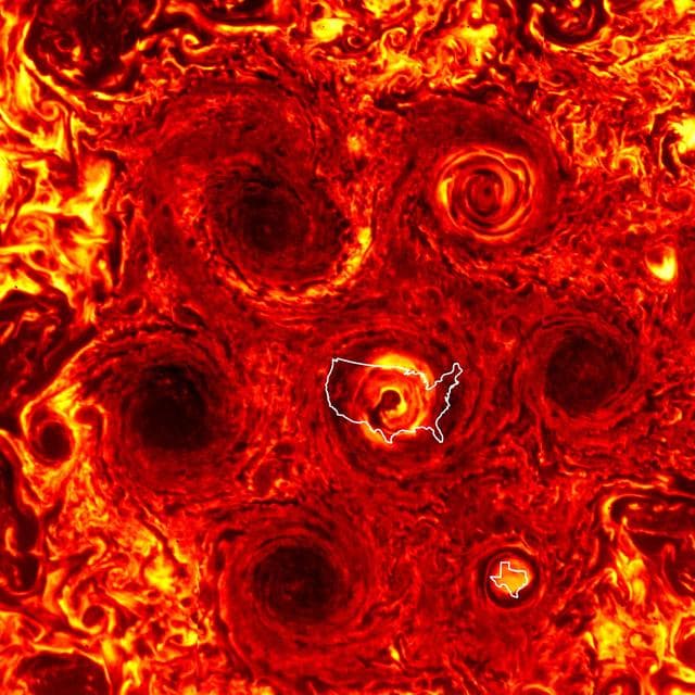 NASA image: Cyclones Larger on Jupiter
