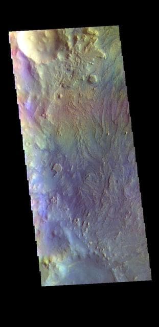 NASA image: Crommelin Crater - False Color