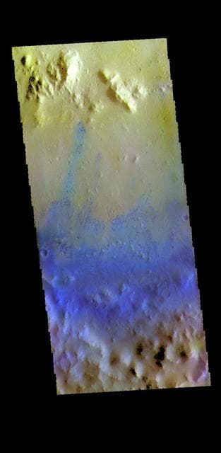 NASA image: Sagan Crater - False Color