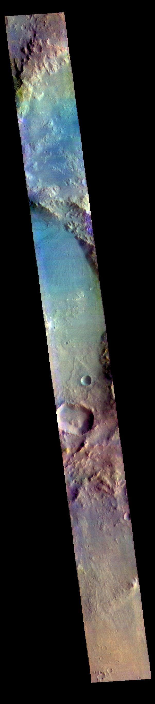 NASA image: Harris Crater - False Color