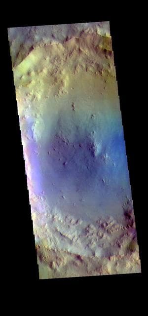 NASA image: Bombala Crater - False Color