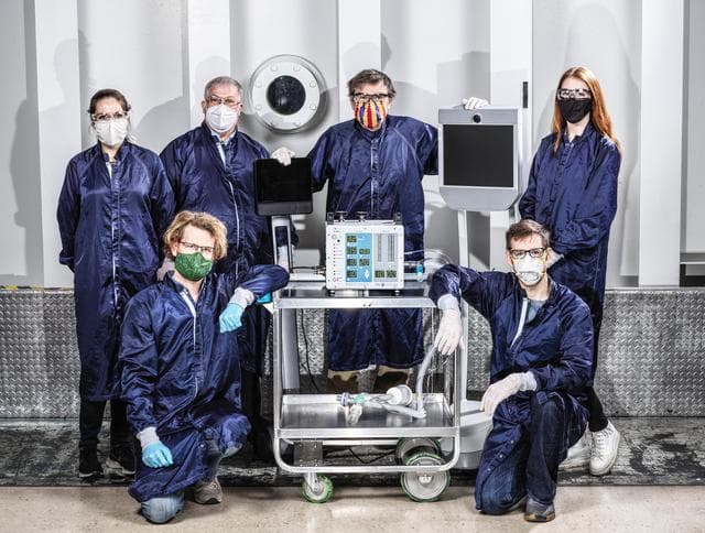 NASA image: NASA-JPL Ventilator Prototype Team Members