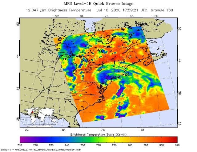 NASA image: Tropical Storm Fay 2020