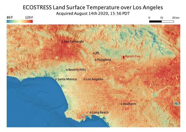 NASA image: Los Angeles Heat Wave