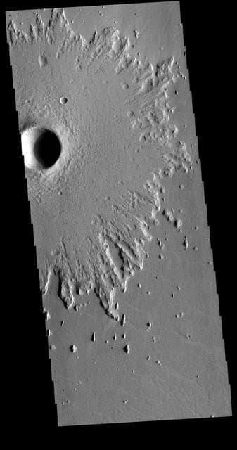 NASA image: Pedestal Crater