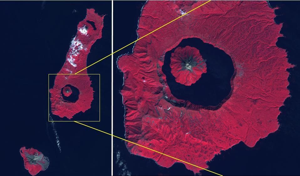 NASA image: Tao-Rusyr Volcano, Kuril Islands