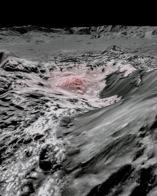 NASA image: Highlighting Bright Areas of Ceres' Occator Crater
