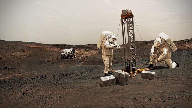 NASA image: NASA Astronauts on Mars (Illustration)