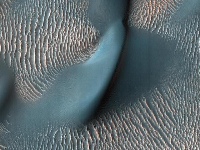 NASA image: HiRISE Finds a Dune and Ripples
