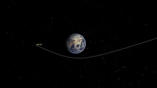 Asteroid 2020 QG Zips Around the Earth (Illustration)
