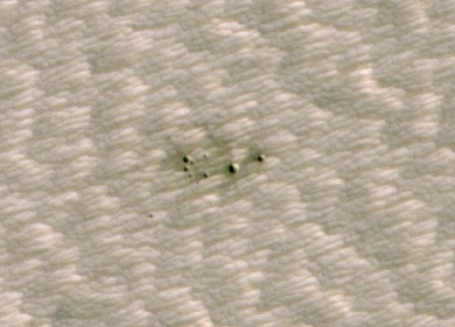 NASA image: AI Spots a Cluster of Mars Craters: HiRISE's view