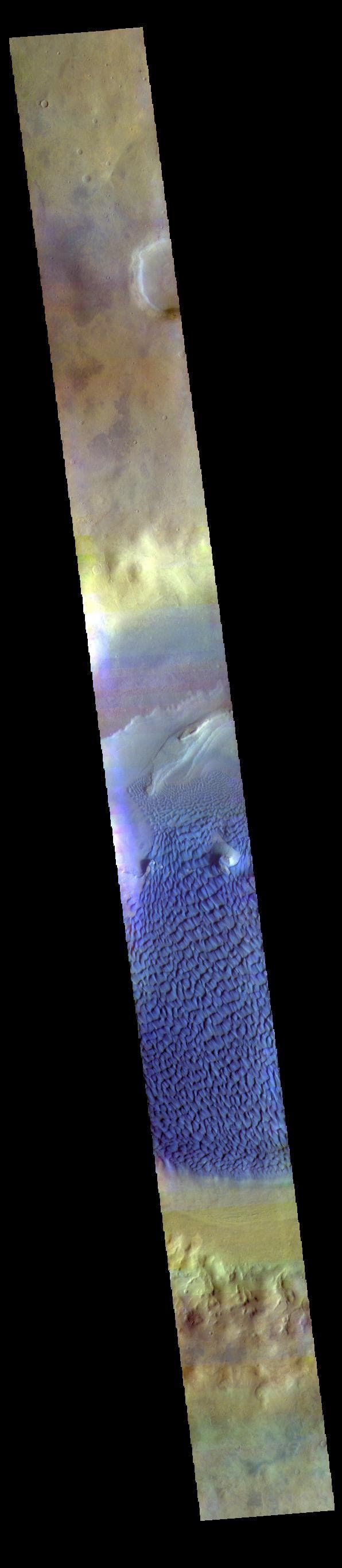 NASA image: Rabe Crater - False Color