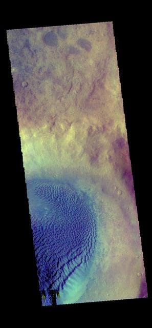 NASA image: Crater Dunes - False Color