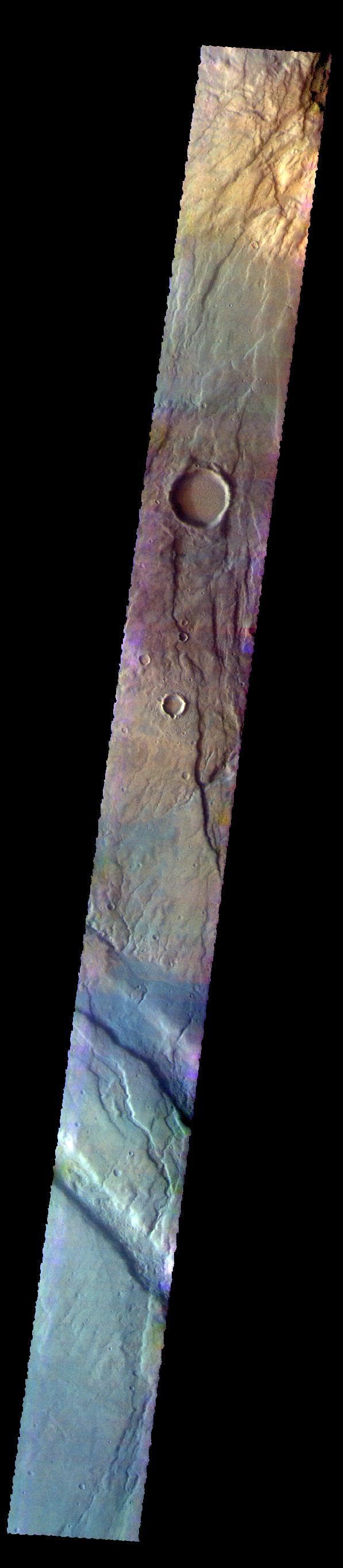 NASA image: Claritas Fossae - False Color