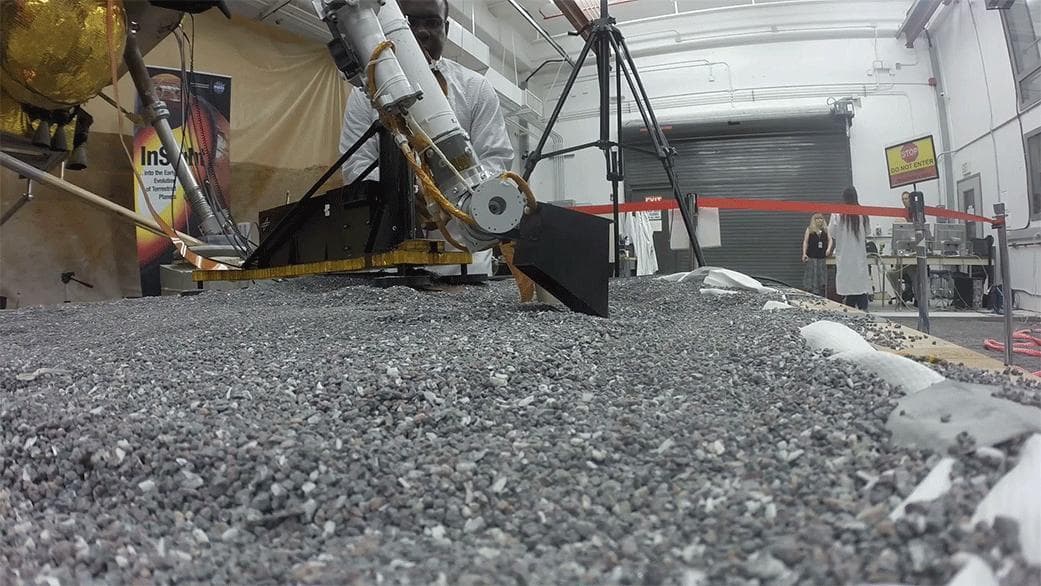 NASA image: Replica of InSight's Arm Practices Scraping