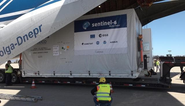 NASA image: Sentinel-6 Michael Freilich Arrives at Vandenberg Air Force Base