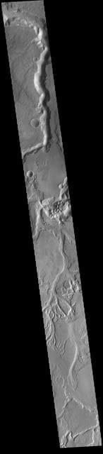 NASA image: Sabis and Minio Valles