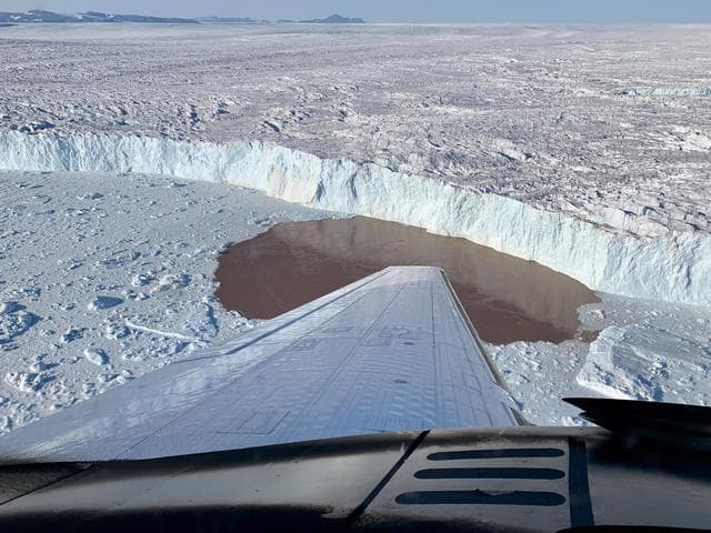 NASA image: Glacier Undercutting in Action