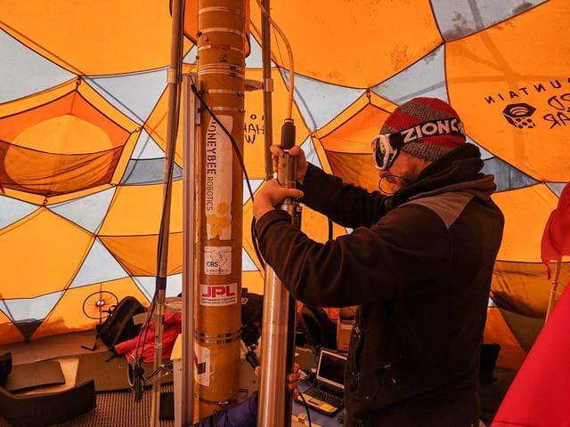 NASA image: Preparing WATSON for Borehole Descent