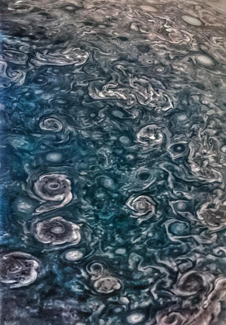 NASA image: Jupiter North Pole Detail
