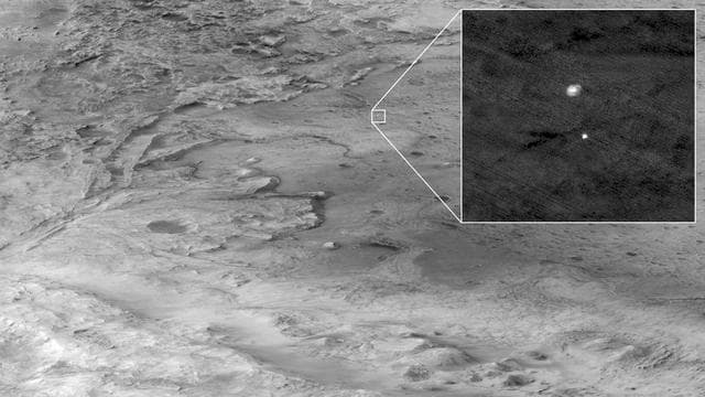 NASA image: HiRISE Captured Perseverance During Descent to Mars