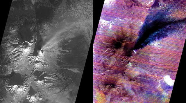 NASA image: Kliuchevskoi Volcano, Kamchatka, Russia