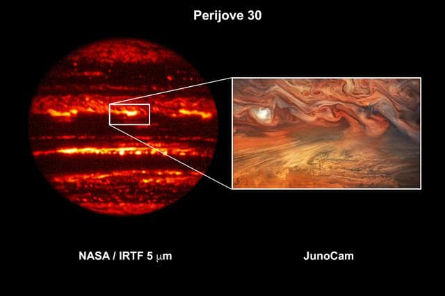 NASA image: Two Views of Jupiter Hot Spot