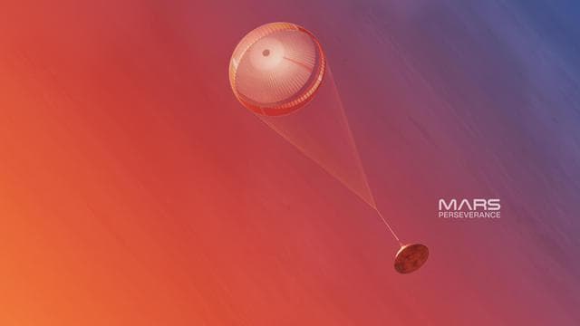 NASA image: Swoosh Goes the Parachute (Gradient Illustration)