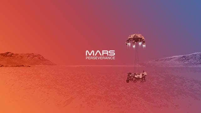NASA image: Perseverance Rover Touchdown (Gradient Illustration)