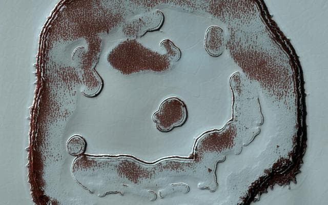 Changes of a Happy Crater