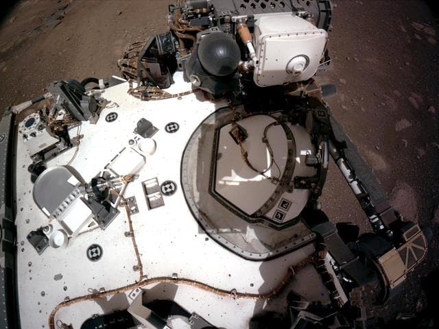 Navcam View of Perseverance's Rover Deck