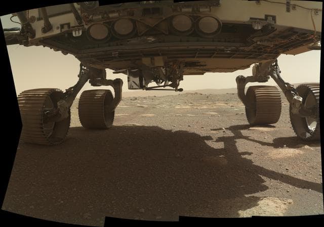NASA image: WATSON Spies Ingenuity on Perseverance Rover's Belly