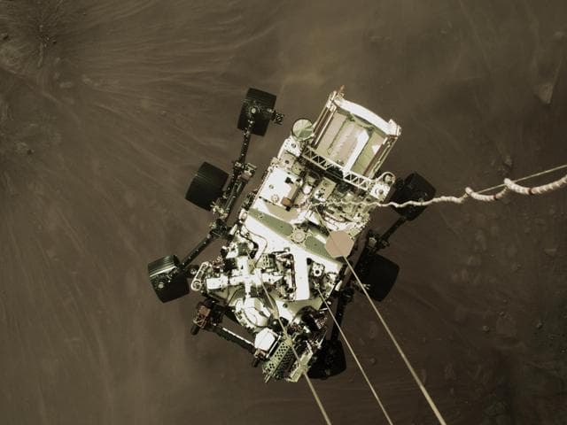 NASA image: High-Resolution Still Image of Perseverance's Landing