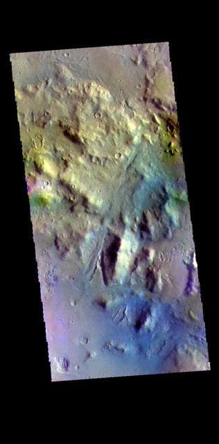 NASA image: Arabia Terra Crater - False Color
