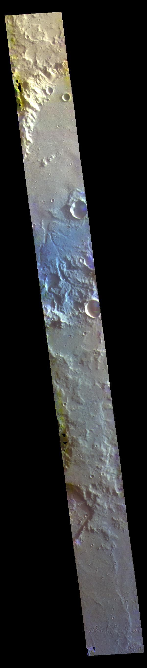 NASA image: Terra Cimmeria Craters - False Color