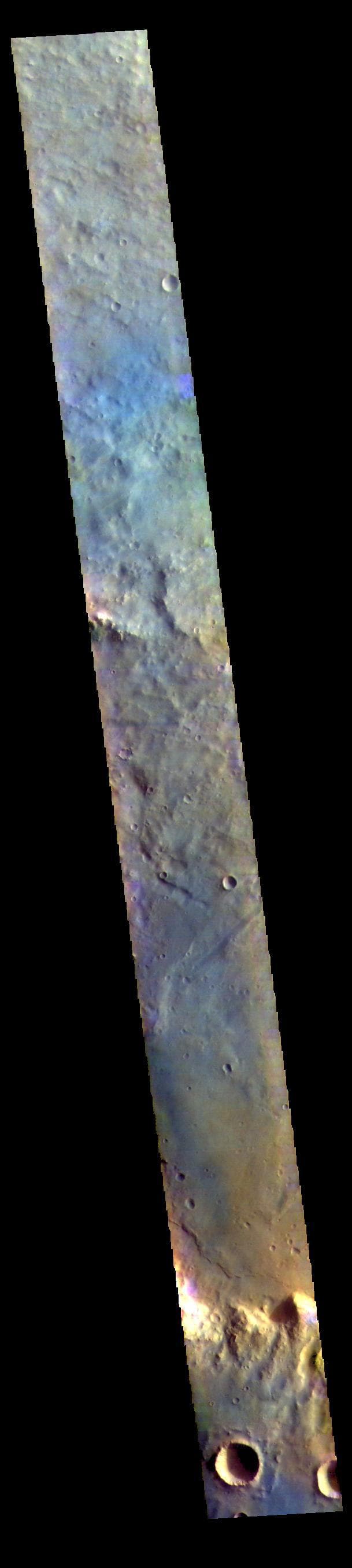 NASA image: Schroeter Crater - False Color