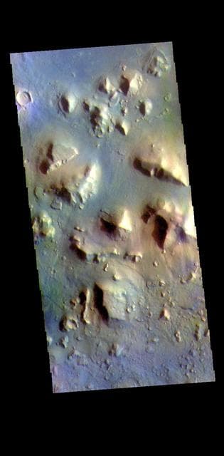 NASA image: Cydonia Colles - False Color