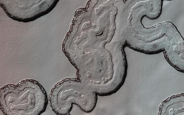 NASA image: South Polar Cap Terrain