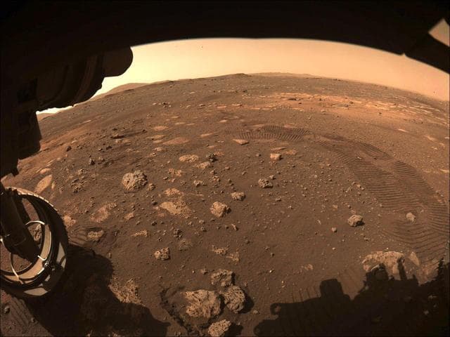 NASA image: Perseverance Hazcam First Drive