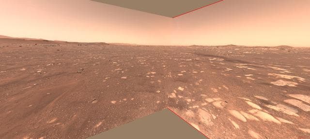 NASA image: Rover Point of View of Ingenuity Flight Zone
