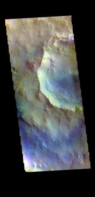 NASA image: Crater in Crater - False Color