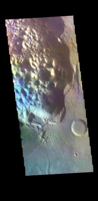 NASA image: Hydaspis Chaos - False Color