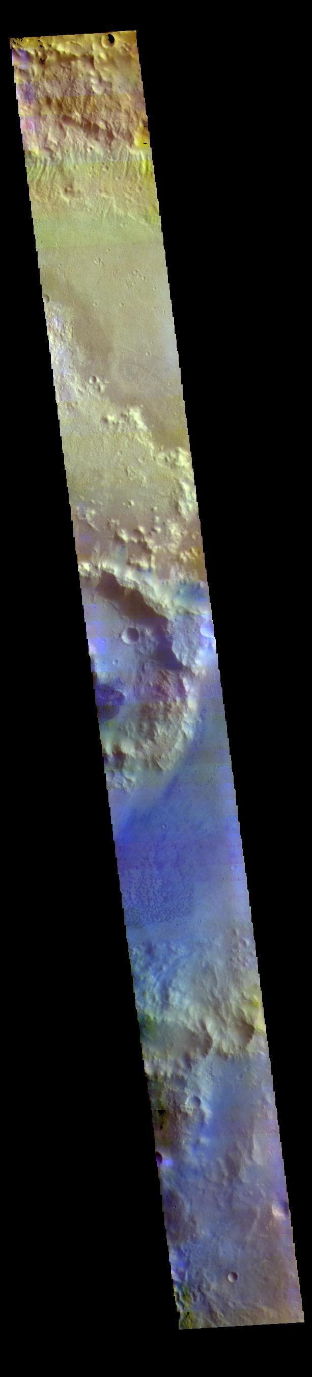 NASA image: Trouvelot Crater - False Color