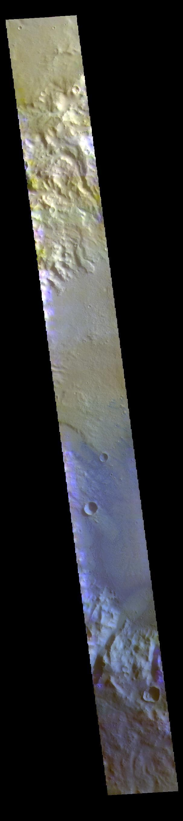 NASA image: Dawes Crater - False Color