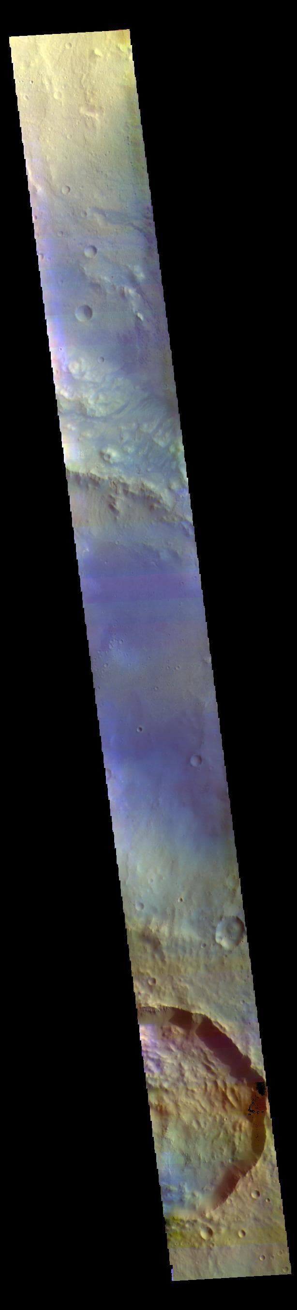 NASA image: Trouvelot Crater - False Color