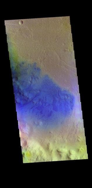NASA image: Peridier Crater - False Color