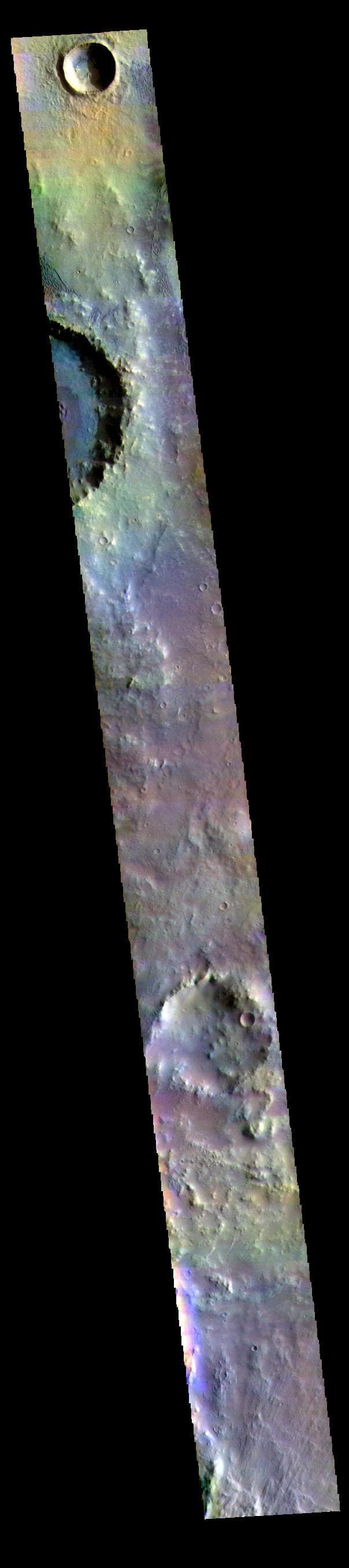 NASA image: Herschel Crater - False Color