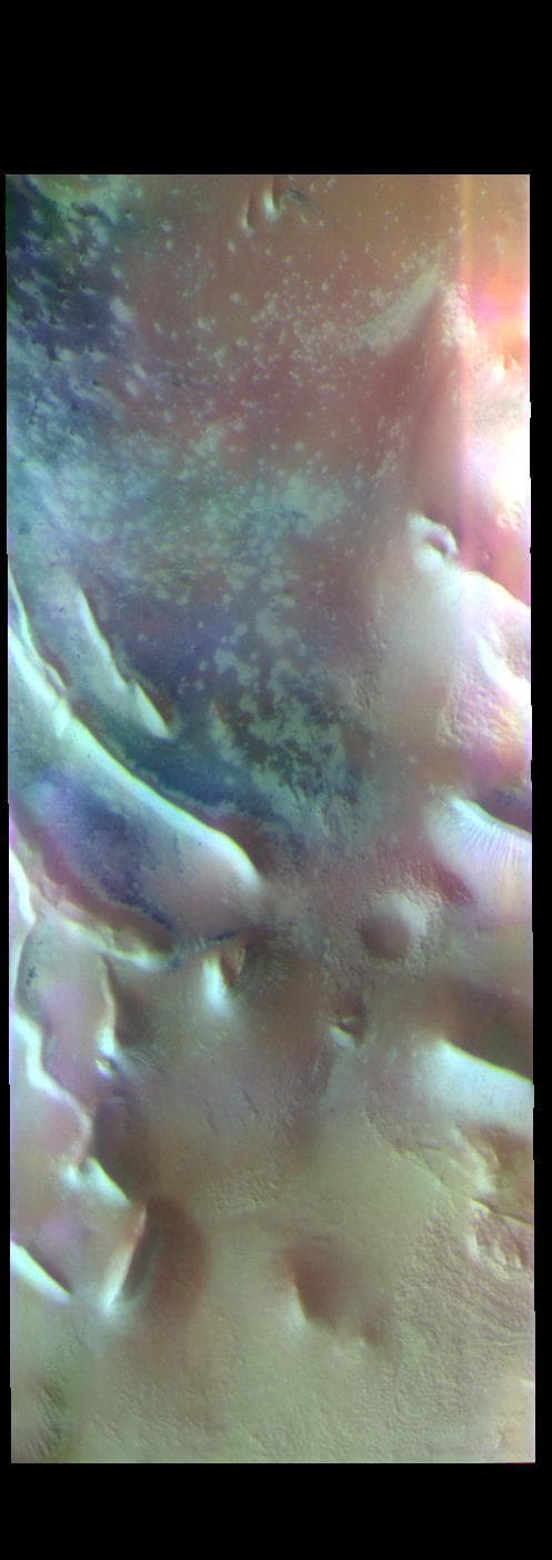 NASA image: Angustus Labyrinthus - False Color